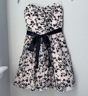NWOT Strapless Lace Floral Dress