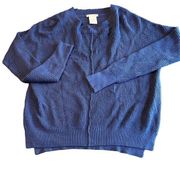 Sweet Romeo Womens Sweater Blue Size Xtra Small Waffle‎ Knit  Crew neck