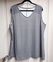 Gray Patterned Blouse