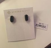 Black Drusy Stud Earrings