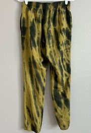 Good American Women’s Black Yellow Tie Dye Sweatpants Small