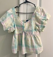 Pastel Plaid Baby Doll Style