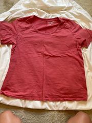 | Basic Pink Scoop-neck T-shirt XXL