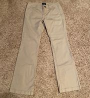 American Eagle Low Rise Boot Cut Cargo Khaki Pants