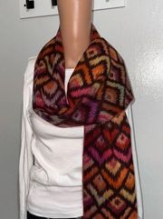 V. FRAAS Germany Cashmink Scarf Multi Color Reds