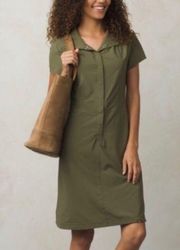 Prana Shadyn Green Cargo Athletic Shirt Dress