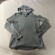 Under Armour  Heatgear Fitted Grey Hooded Quarter Zip Active Pullover Top Small