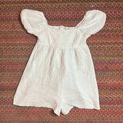 LA HEARTS WHITE PEASANT BOHO ROMPER / DRESS