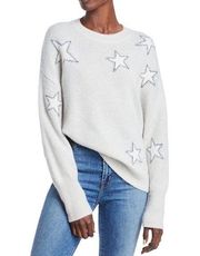 Virgo Star Print RAILS Wool & Cashmere Sweater Size small Gray