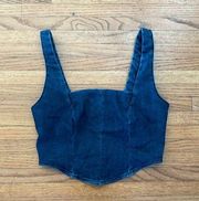 Dynamite Denim Corset Crop Top