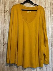 Women's Terra & Sky V-Neck Long Sleeve Tee T-Shirt Plus Size 5X