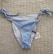 ASOS NWT Blue Gingham Bikini Bottom