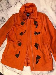 Y2K Orange Gap Pea Coat Womens M Wool Winter Coat Classic