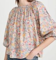 The Great Patio Top, Spring Bloom Floral Size 0 New 100% Cotton Blouse