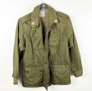 FURST OF A KIND Green Multiple Pocket Long Sleeves Button Utility Jacket Medium