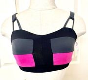 Jo Jax color block pink grey black sports bra