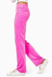 NWT Lilly Pulitzer Jordynne Velour Pant in Berry Soiree, XL