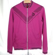 Women's | Puma | Magenta Sporty Athletic Zip Up Sweater Jacket - Medium