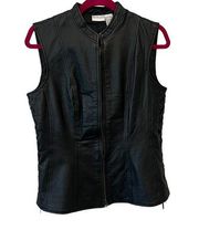 NEWPORT NEWS 100% leather vest. Size: 6