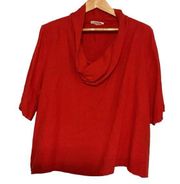 Bryn Walker
Enola Red 100% linen Cowl Neck 3/4 Sleeve blouse siz…