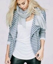 Lou & Grey Asymmetrical Moto Jacket Sweater Top S