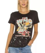 Chaser  The Who T-Shirt NWT Graphic Band Concert Cotton Black Women's Size Small