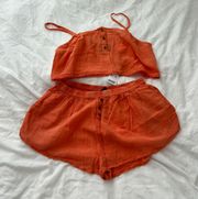 pajama set Size small  Condition: NWT /NWOT Color: orange  Details : - Lightweight  - Comfy