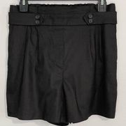 NWT Express Linen Blend Extreme High Rise Midi Shorts (Black) - Small