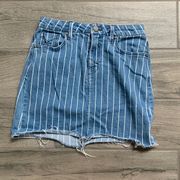 Unpublished stripe denim skirt