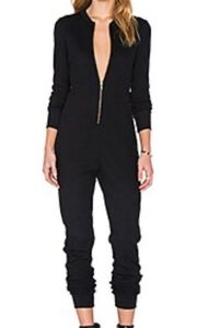 Black Thermal Long Sleeve Jumpsuit