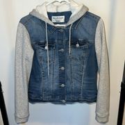 Wallflower Juniors Denim Hoodie Jacket A5