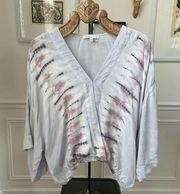 Young Fabulous & Broke Kimono Tie Dye Top L