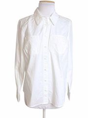 NWT Draper James Bessie white lace trim button down shirt Sz 4