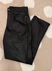 outfitters faux leather straight leg pants