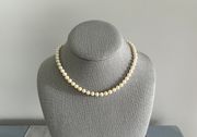 Gorgeous  Vintage Faux Pearl Necklace Hand Knotted