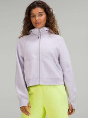 Scuba Oversized Full Zip in Faint Lavender