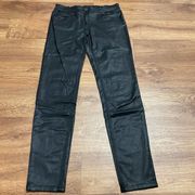 New York & Co. Black Coated Stretch Lower Waist Skinny Jeans Womens Size 4