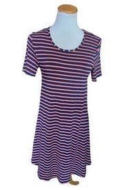 NwT Womens Wishful Park Striped Jersey Knit Short Sleeve Dress - Sz M