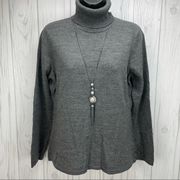 Loft  by Ann Taylor gray turtle neck sweater sweater size large