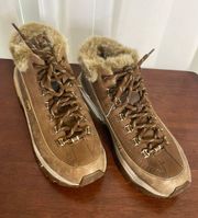 Fur Lined Brown Sneakers