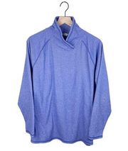 New Balance Cozy Cowl Neck Layer Lightweight Sweatshirt Periwinkle Blue Purple