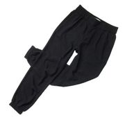 NWT Joie Hedia in Caviar Black Crepe Pull-on Cropped Jogger Pants XS $168