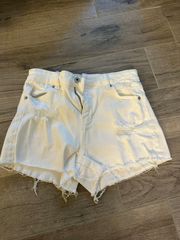 White Denim Shorts