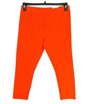Style & Co Medium Legging Capris Pants Mid-Rise Stretch Lightweight Orange New