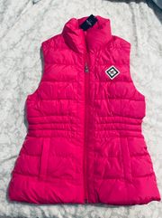 Sherpa Lined Puffer Vest Pink - Size XS