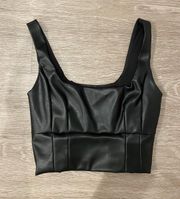 Forever 21 Leather Crop top