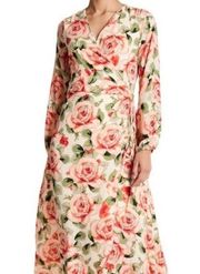 Floral Print Maxi Wrap Dress Size XS