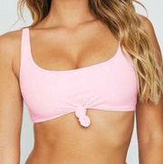 Frankie’s Bikinis NWT Frankie’s Bikini Greer Rib Top Pink Size L