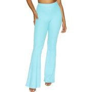 NWT NAKED WARDROBE BABY BLUE FLARE PANTS SZ SMALL