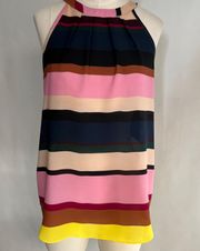 Stripes Halter Blouse NWOT